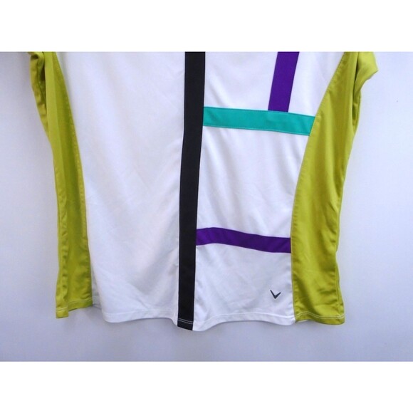 Callaway 'Lisa' Short Sleeve Shirt Womens Golf Buttonless Polo Top Size L V-Neck - Picture 3 of 6